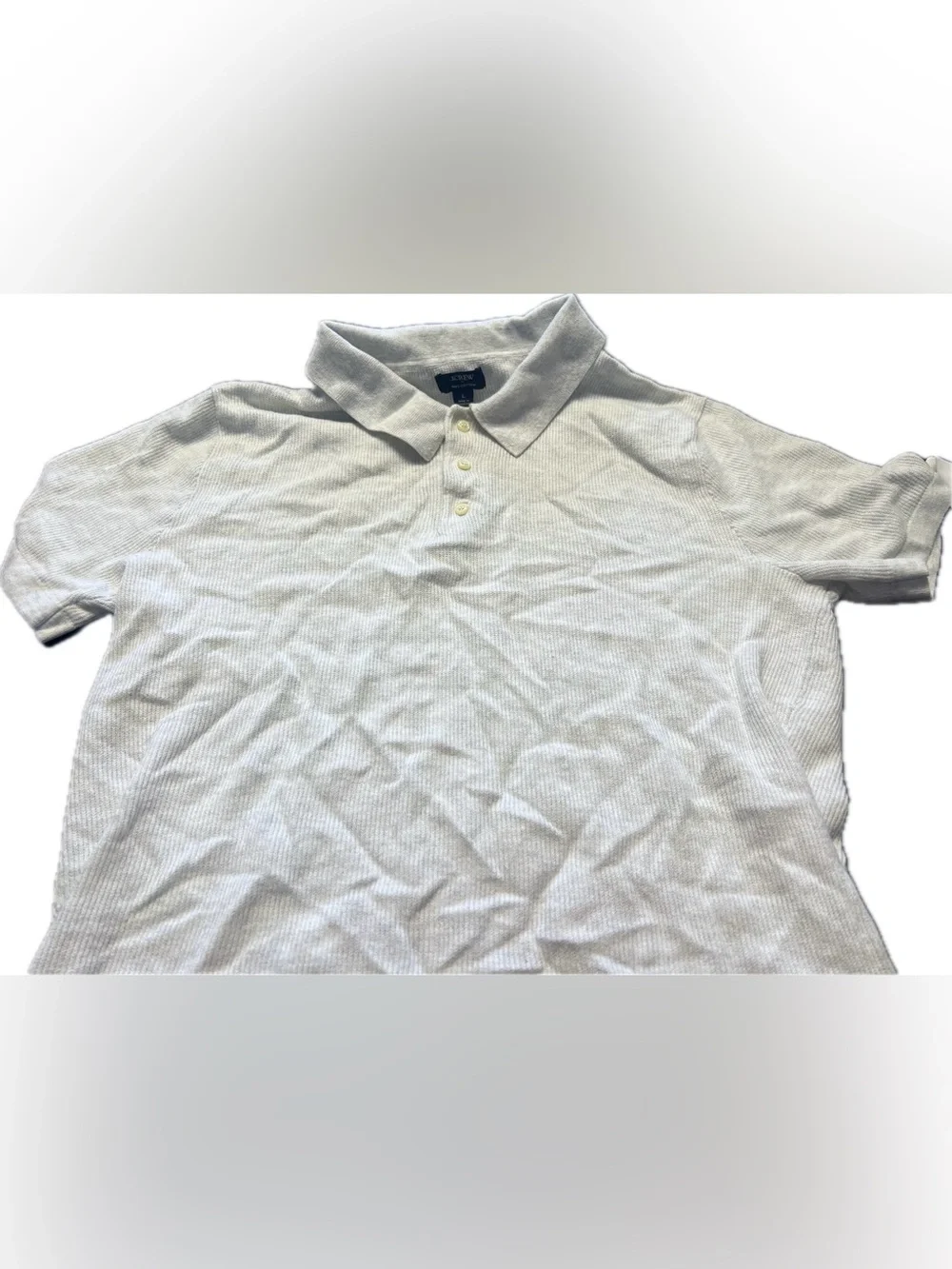 Textured cotton sweater-polo